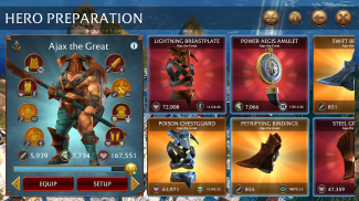 Olympus Rising: Hero Defense and Strategy game screenshot 1
