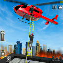 moderno elicottero salvare città missione Icon