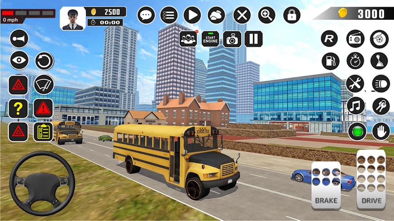 Jogo de ônibus escolar Simulador de condução versão móvel andróide