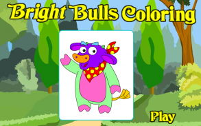 Coloring Game-Bright Bulls screenshot 0