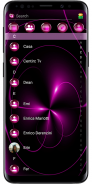 SMS tema sfera Pink 💕 hitam screenshot 2