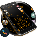 Circle Black Orange Phone DIaler Theme