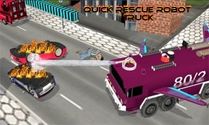 Real Robot fire fighter Truck: Rescue Robot Truck screenshot 11