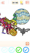 Adult Halloween Glitter Color By Number Book Free screenshot 2