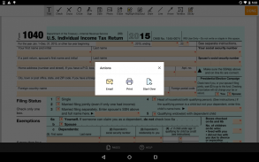 PDF Form 1040 for IRS: Income Tax Return eForm screenshot 1