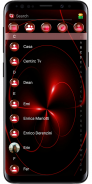 Красная сфера тема SMS 🔴 черный screenshot 4