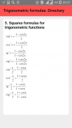 Trigonometric formulas. Directory screenshot 5
