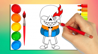 sans under coloring tales book games screenshot 1