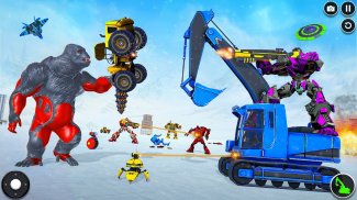 Snow Excavator Robot Games screenshot 7