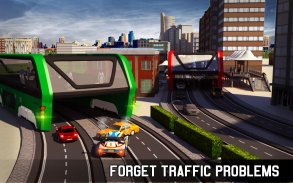 مرتفعة عبور حافلة محاكي Futuristic City Bus Games screenshot 10