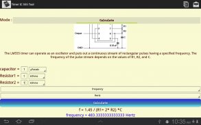 CI de temporisateur 555 Outil screenshot 2