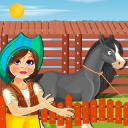 Horse Stable Farm Construction Icon