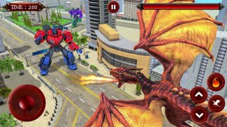 Flying Dragon Robot Transformation: Robot games 3D screenshot 2