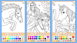 Horse coloring pages game screenshot 4