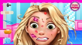 Cure face princess Rapunzel - Medical Kids Game screenshot 0