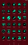 Flat Black and Teal Icon Pack ✨Free✨ screenshot 18