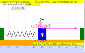 Simple Harmonic x vs a Lab screenshot 1