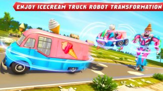 Ice Cream Robot Truck Game - Robot Transformation screenshot 3