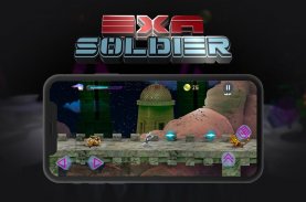 Exa Soldier: platform shooter style screenshot 9