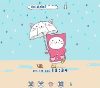 Kitty on a Rainy Day  Theme screenshot 0