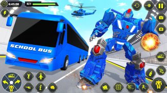 School Bus Robot Car Game screenshot 1