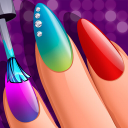 Manicure salon. Paint nails Icon