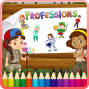 Kids Coloring Book Professions Icon