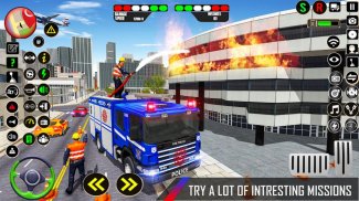 Police Fire Truck Game 2022 screenshot 4