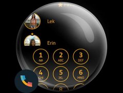 Circle Black Orange Phone DIaler Theme screenshot 2