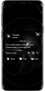 สีดำทรงกลมรูปแบบ SMS ⚫ สีขาว screenshot 3