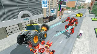 Flying Robot Tractor Transforms Games screenshot 3