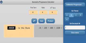 Geometric Progression Calculator screenshot 0