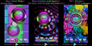 Neon Rainbow Go Locker theme screenshot 7