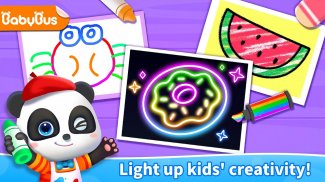 Baby Panda's Glow Doodle Game screenshot 2