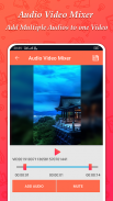 Add Audio to Video : Audio Video Mixer Mp3 Cutter screenshot 0