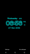 Neon Digital Clock Live WP screenshot 1