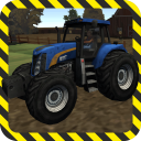 Farm Tractor Driver 3D Parking Icon
