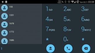 Dialer theme Droid L Blue screenshot 7