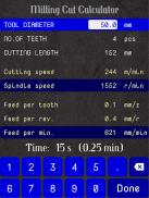 Milling Cut Calculator screenshot 8