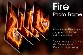 Fire Text Photo Frame screenshot 0