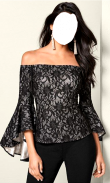 Women Crop Shoulder Photo Suit screenshot 10