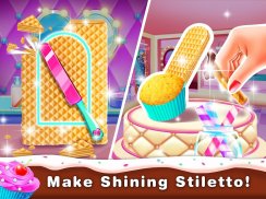 High Heel Cupcake Maker-Bakery Food Games Free screenshot 3