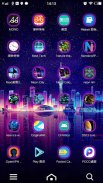 3D Ripple Neon City Launcher Wallpaper Theme screenshot 5