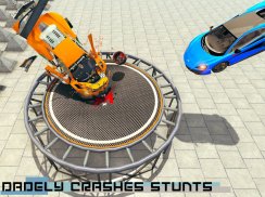 Trampoline Madness Crash - Beam Car Driving 3D screenshot 2