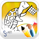 tortoise coloring book Icon