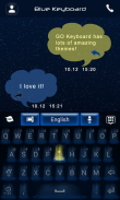 GO Keyboard Blue Night Theme screenshot 3