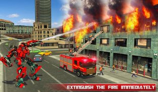 911 truk pemadam kebakaran nyata robot game screenshot 11