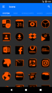 Flat Black and Orange Icon Pack v4.0 Free screenshot 4