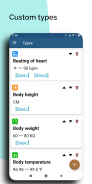 MyBodyLog - Health index notes screenshot 1