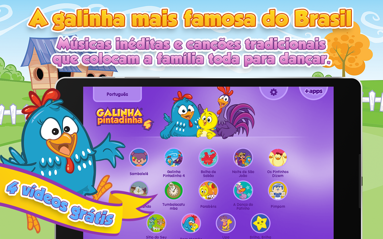 Jogos & Videos da Galinha Pintadinha APK برای دانلود اندروید